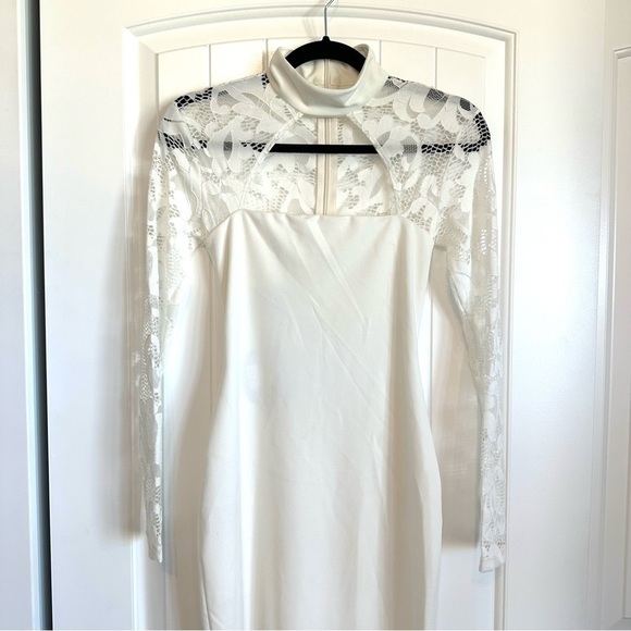 NWT NOOKIE designer party dress - lady lace midi, size S - Picture 2 of 8